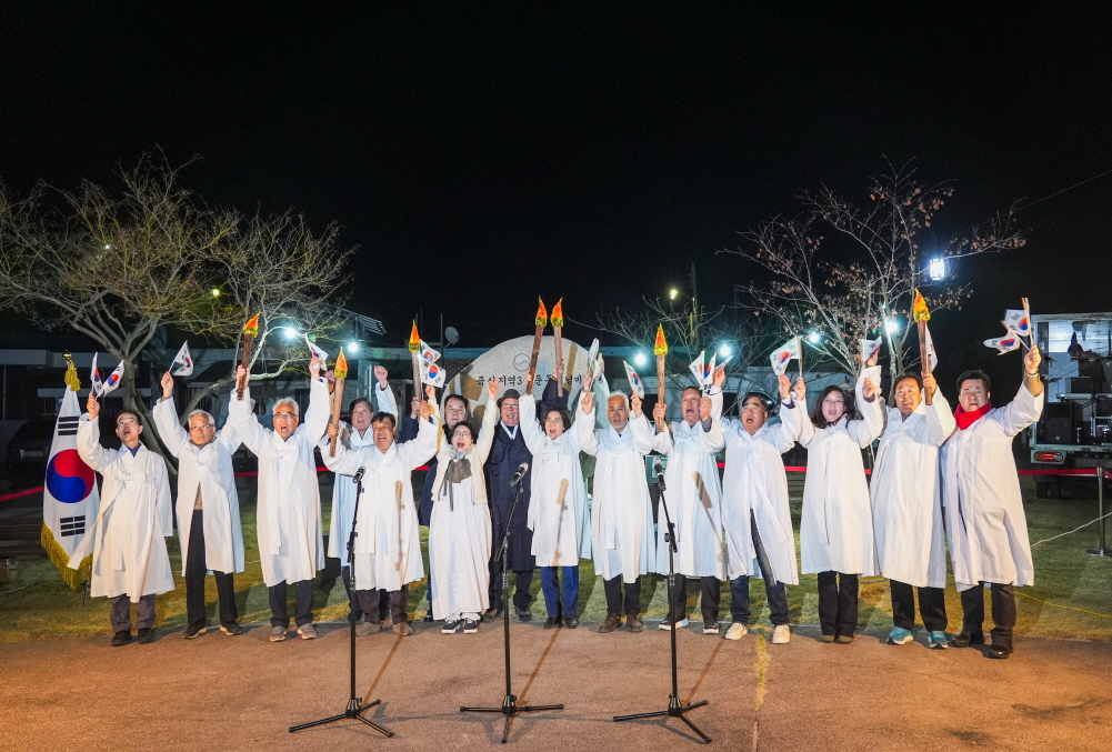 광복80주년 기념 4.1 독립항쟁 재연행사(죽산면)